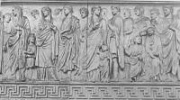 Marmorrelief einer kaiserlichen Prozession, 13-9 v.Chr., Originalhhe 160 cm